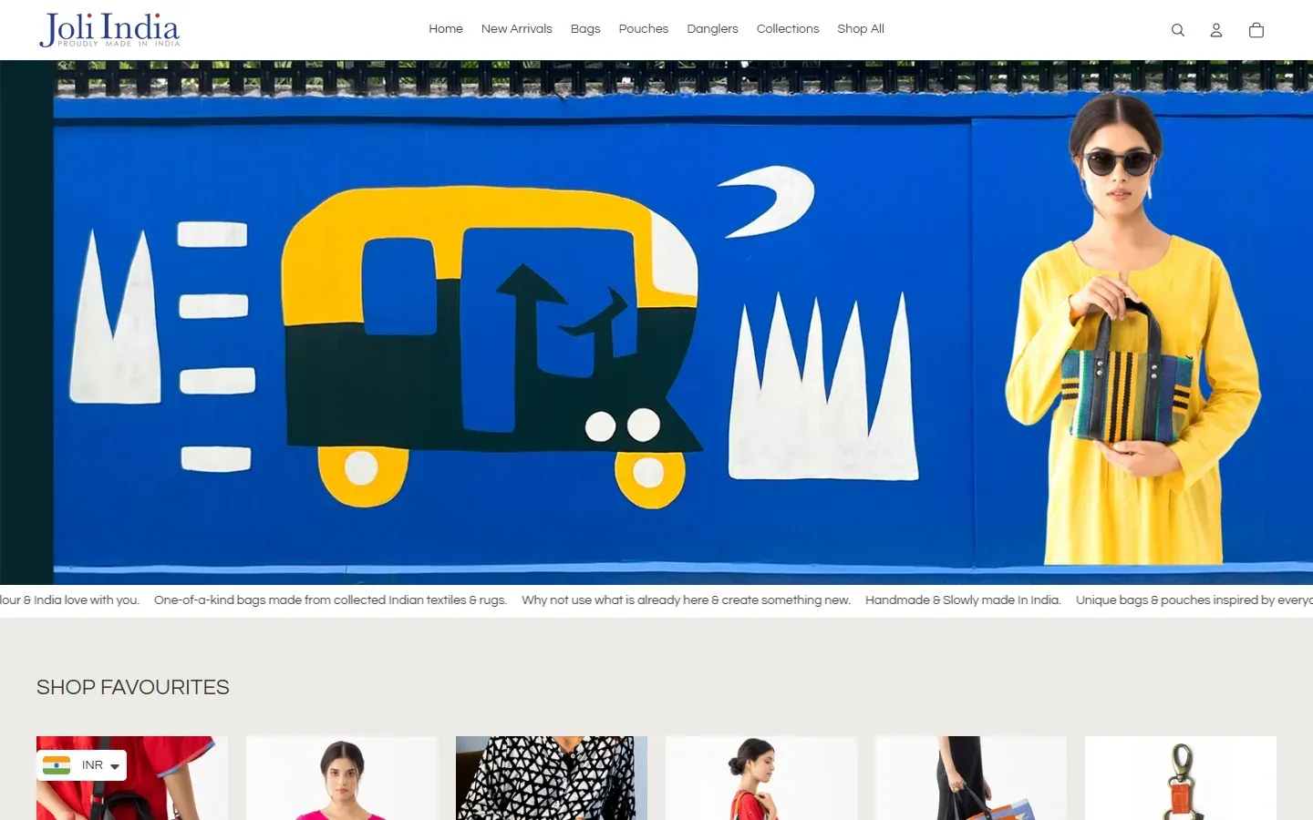 Joli India — a store designed and built by Scaling Socials, desktop view