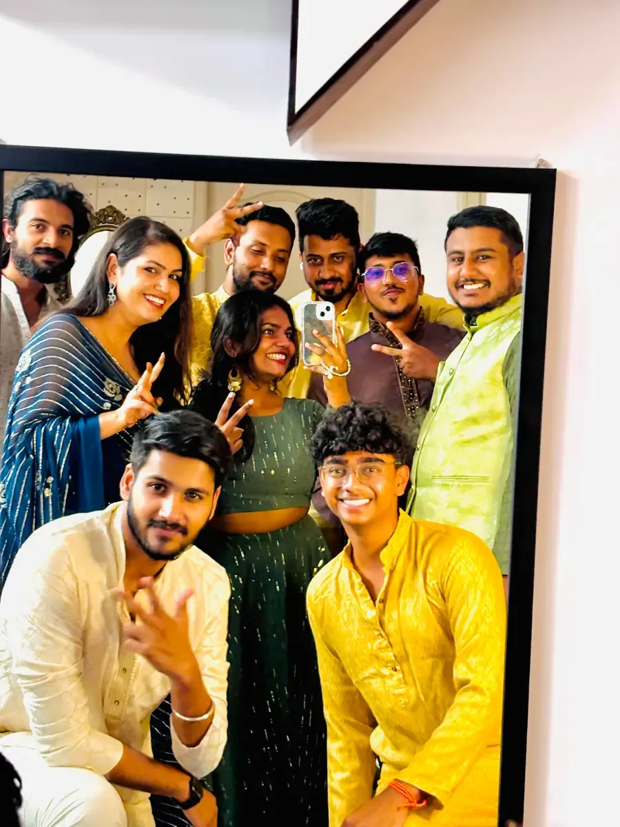 The team dressed up for a festival celebration