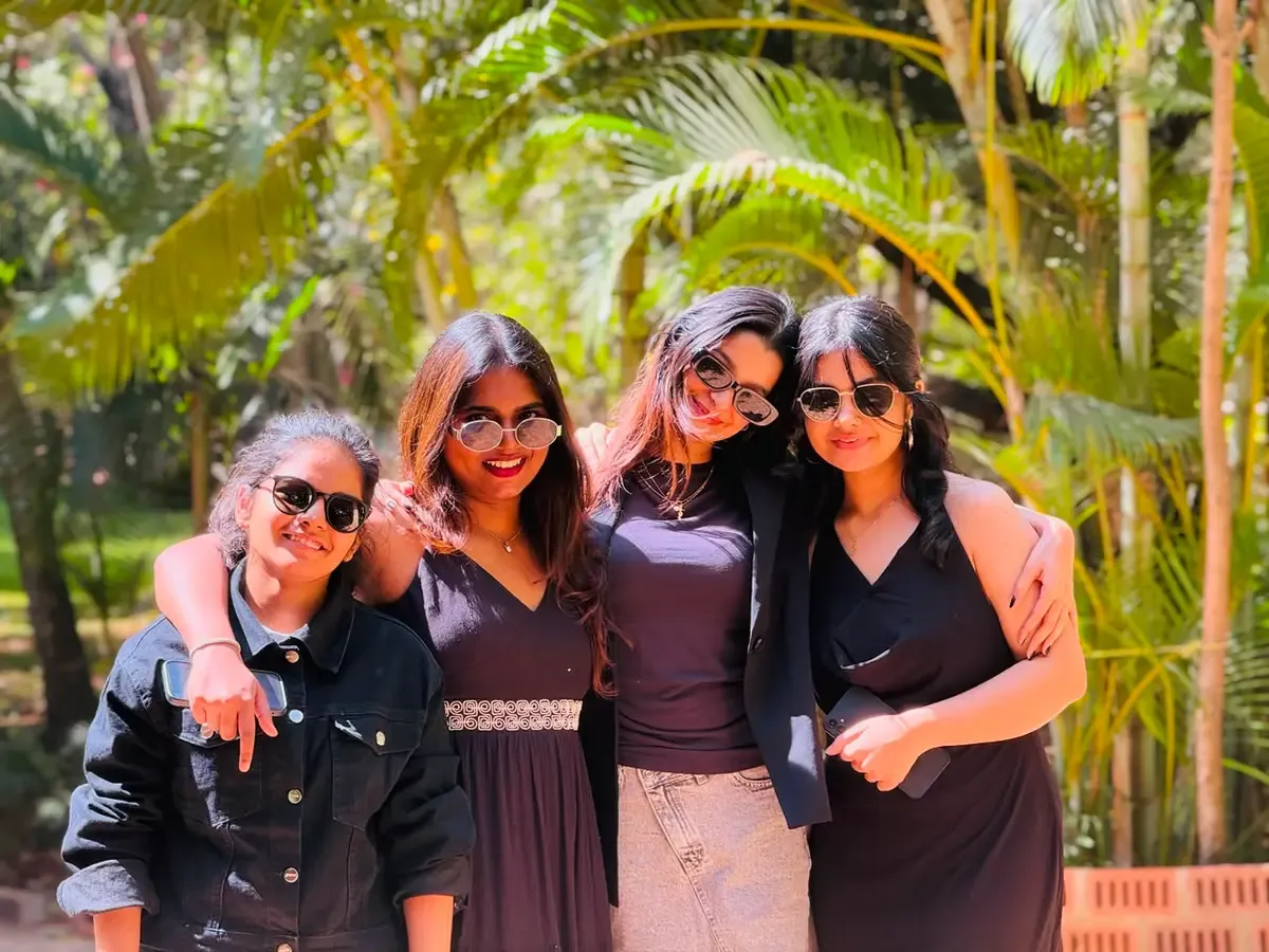 Four colleagues on a team day out